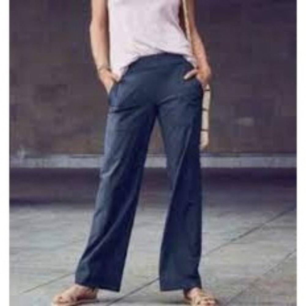 Athleta Chelsea Wide Leg Pants Black Size 4 Lounge Athleisure - Picture 9 of 9